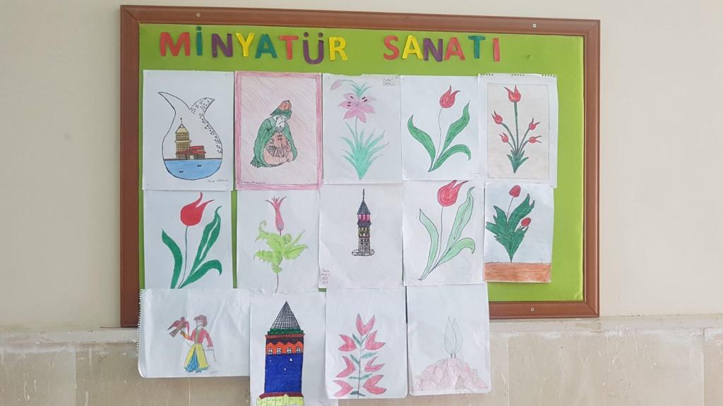 minyatur sanati calismalarimiz yuksektepe imam hatip ortaokulu